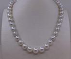 Collier - 14 carats Or blanc, Perles South Sea australiennes, Nieuw