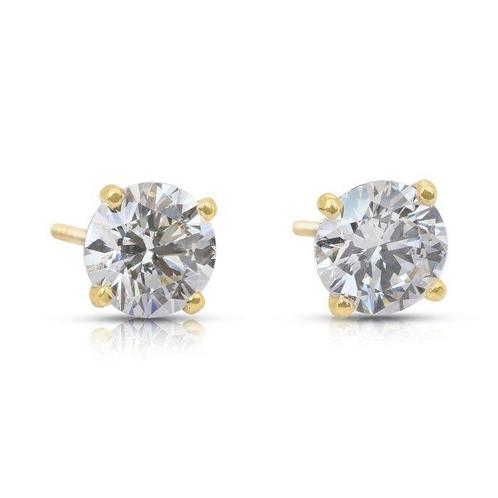 Oorbellen - 18 karaat Geel goud - 2.05ct. tw. Diamant, Handtassen en Accessoires, Oorbellen