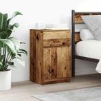 vidaXL Nachtkastje 39x35x65 cm bewerkt hout oud houtkleurig, Verzenden, Nieuw