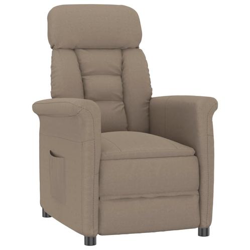 vidaXL Relaxzetel Taupe Microfiber, Huis en Inrichting, Fauteuils, Nieuw, Verzenden