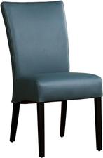 Blauwe leren landelijke eetkamerstoel - Toledo Leer Whale, Huis en Inrichting, Stoelen, Overige kleuren, Nieuw, Leer, Ophalen of Verzenden
