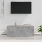 vidaXL Tv-meubel 80x34x30 cm bewerkt hout betongrijs, Huis en Inrichting, Kasten |Televisiemeubels, Verzenden, Nieuw