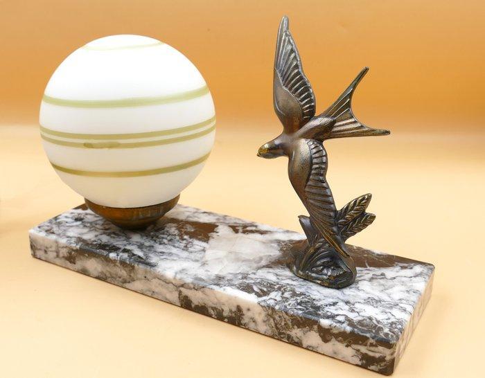 Tedd - Tafellamp - Marmer, Zinklegering, Antiek en Kunst, Kunst | Designobjecten