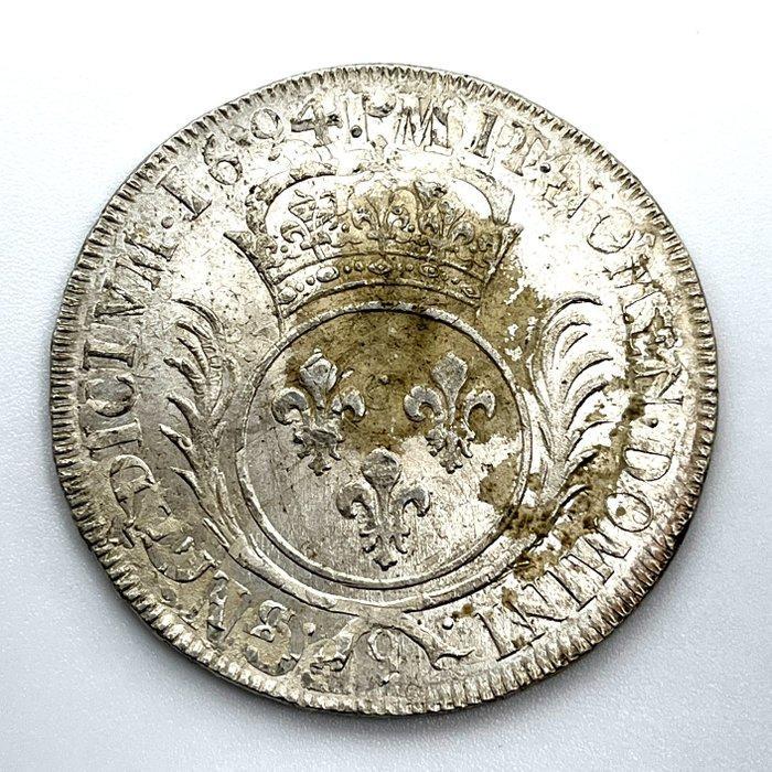 Frankrijk. Louis XIV (1643-1715). Écu aux palmes 1694,, Postzegels en Munten, Munten | Europa | Euromunten