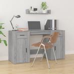 vidaXL Bureau met kast bewerkt hout grijs sonoma, Huis en Inrichting, Bureaus, Verzenden, Nieuw