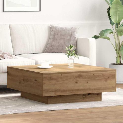 vidaXL Salontafel artisanaal eikenkleurig 80 x 80 x 31 cm, Huis en Inrichting, Tafels | Salontafels, Nieuw, Verzenden