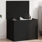 vidaXL Opbergbox 60x42x46 cm bewerkt hout zwart, Huis en Inrichting, Verzenden, Nieuw
