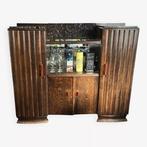 Dressoir - Eik - Grote Art Deco vitrinekas, Antiek en Kunst
