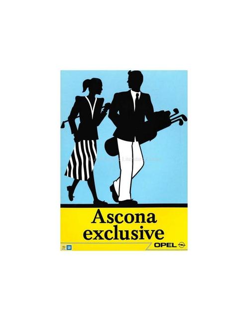 1988 OPEL ASCONA C EXCLUSIVE BROCHURE NEDERLANDS, Livres, Autos | Brochures & Magazines, Enlèvement ou Envoi