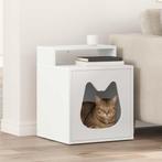 vidaXL Kattenhuis Wit 42,5 x 40 x 53,5 cm Bewerkt hout, Dieren en Toebehoren, Katten-accessoires, Verzenden, Nieuw