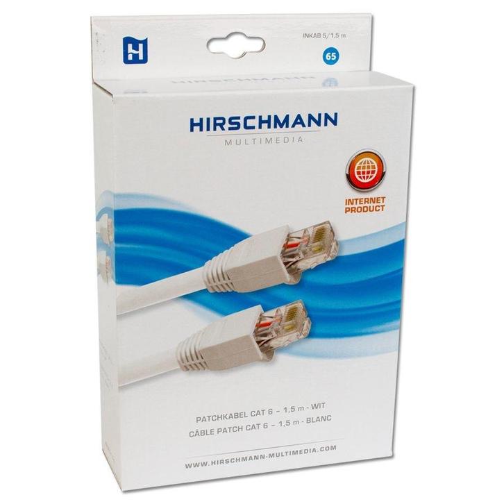 Hirschmann INKAB 5 patchkabel CAT 6 kleur wit, Doe-het-zelf en Bouw, Elektriciteit en Kabels, Nieuw, Ophalen of Verzenden