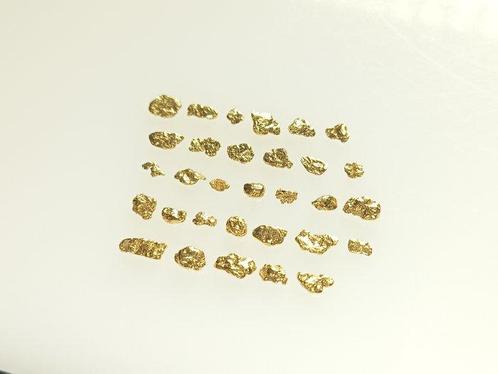 Glanzende goudklompjes - Yukon/Canada 0,51 gr Goud nuggets-, Verzamelen, Mineralen en Fossielen