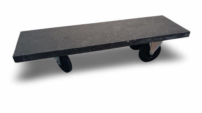 Salontafel - Rubber, Staal, Steen - Salontafel arduin, Huis en Inrichting, Overige Huis en Inrichting