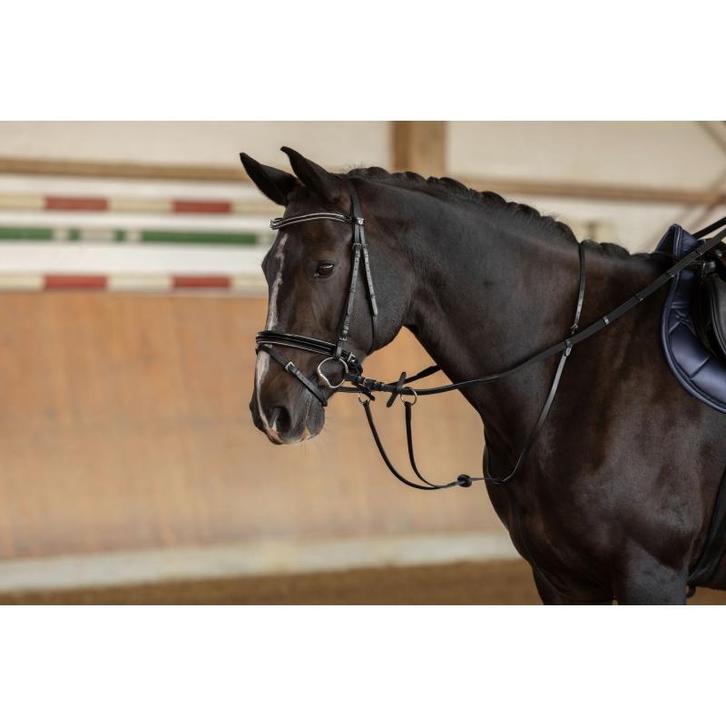 Martingale cuir noir avec arrêtoir - kerbl, Dieren en Toebehoren, Paarden en Pony's | Overige Paardenspullen