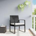vidaXL Tuinstoelen 2 st polypropeen rattan zwart, Tuin en Terras, Tuinstoelen, Verzenden, Nieuw