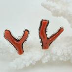 Bloedkoraal - Zilver - Oorbellen - CORALLO MEDITERRANEO