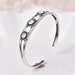 Sans Prix de Réserve - Bracelet Argent - Opal - Certifié