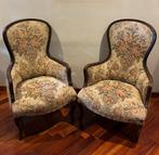Fauteuil (2) - Hout, Textiel