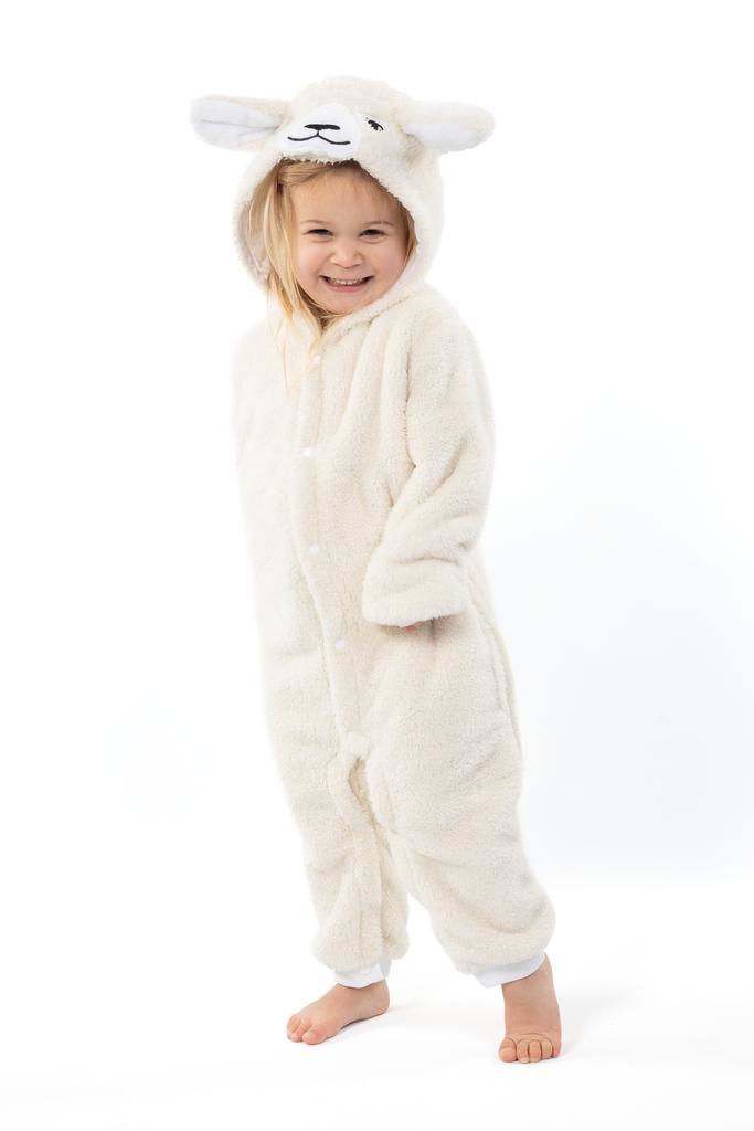Onesie Schaap Pakje 110-116 Schapenpak Kostuum Wit Lammetje, Kinderen en Baby's, Carnavalskleding en Verkleedspullen, Nieuw, Ophalen of Verzenden