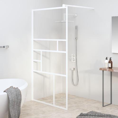 vidaXL Inloopdouchewand 100x195 cm ESG-glas wit, Doe-het-zelf en Bouw, Sanitair, Nieuw, Verzenden