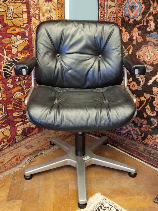 Martin Stoll Giroflex – Drehbarer Bürostuhl – Leder –, Antiquités & Art, Antiquités | Meubles | Chaises & Canapés