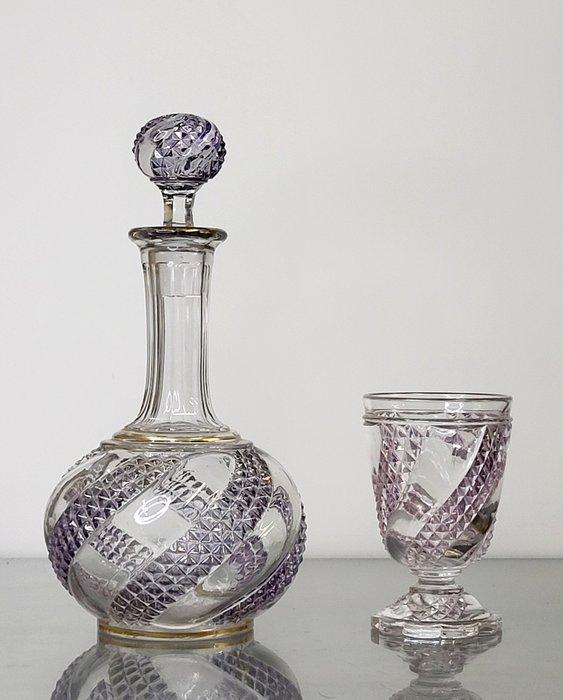 Baccarat - Karaf - Serpentine - Kristal, Antiek en Kunst, Antiek | Glaswerk en Kristal