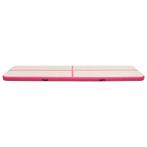 Gymnastiekmat met pomp opblaasbaar 700x100x15 cm PVC roze, Sport en Fitness, Nieuw, Verzenden