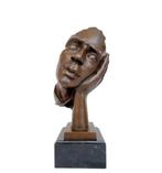 STB-ART - sculptuur, A pensive man - 45 cm - Brons, Marmer, Antiek en Kunst