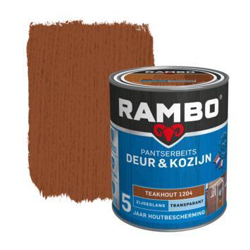Rambo Pantserbeits Deur & Kozijn Transparant Teakhout 0.75L, Doe-het-zelf en Bouw, Verf, Beits en Lak, Nieuw, Verzenden