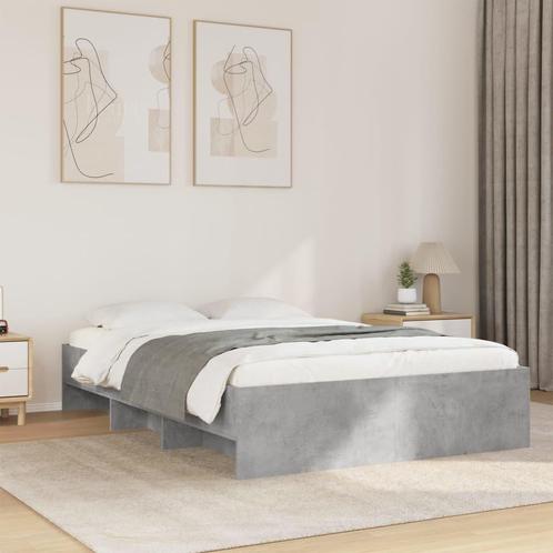 vidaXL Bedframe bewerkt hout betongrijs 120x200 cm, Huis en Inrichting, Slaapkamer | Bedden, Nieuw, Verzenden