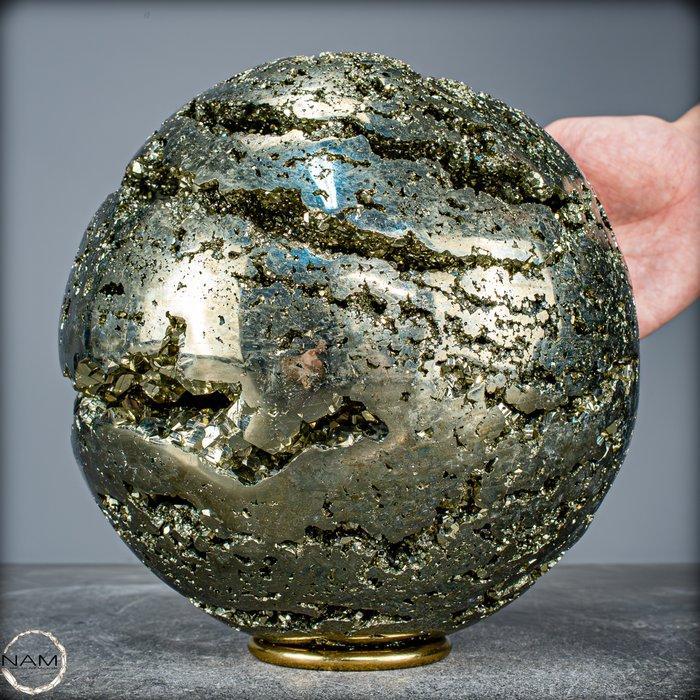 Eerste Kwaliteit Natuurlijke Gouden Pyriet Bol- 10872.55 g, Verzamelen, Mineralen en Fossielen