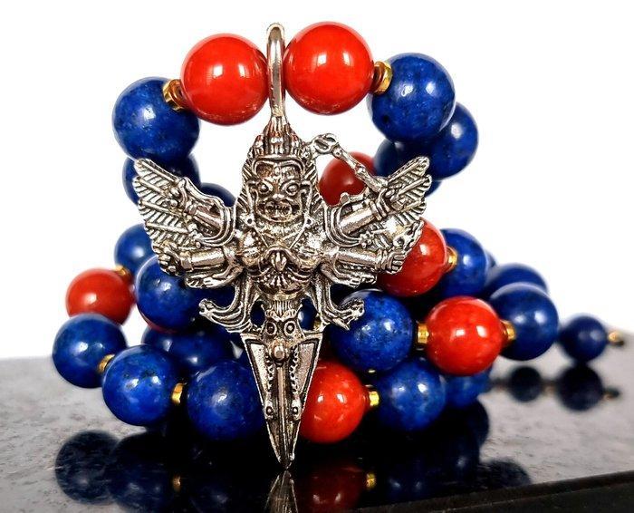 Lapis lazuli - Calcédoine - Majestueuze ketting - Garouda -, Antiek en Kunst, Antiek | Boeken en Manuscripten