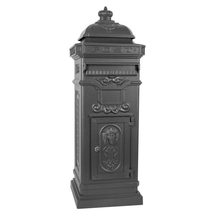 Brievenbussen aluminium Kolombrievenbus XL Antraciet - Engel, Tuin en Terras, Brievenbussen, Nieuw, Aluminium, Staande brievenbus