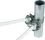 Roestvrijstalen adapter voor schuine steunpijpen 50mm met 2, Doe-het-zelf en Bouw, Elektriciteit en Kabels, Verzenden, Nieuw