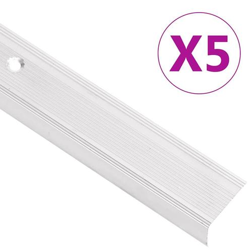 vidaXL Trapneuzen L-vormig 5 st 100 cm aluminium, Doe-het-zelf en Bouw, Ladders en Trappen, Nieuw, Verzenden