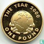 Guernsey 1 pound 2000 (PROOF) Year 2000, Postzegels en Munten, Verzenden, Overige landen, Losse munt, Goud