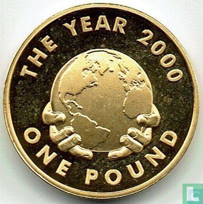 Guernsey 1 pound 2000 (PROOF) Year 2000, Postzegels en Munten, Munten | Europa | Niet-Euromunten, Losse munt, Goud, Zilver, Overige landen
