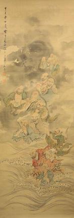 Sixteen Arhats  - 1864 - Hine Taizan  (1813 - March