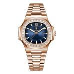 Luxe Vierkant Kwarts Horloge - 3 ATM Waterdicht Lichtgevend, Verzenden, Nieuw, Poedagar