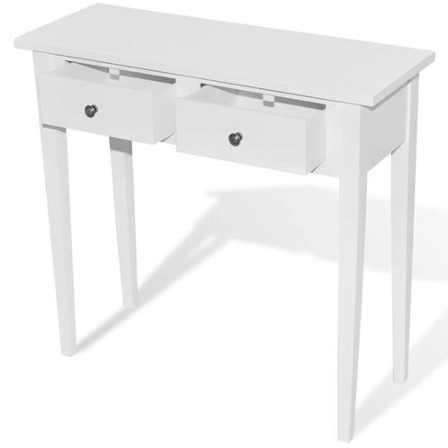 Stijlvol Bijzetkastje Wit MDF | Retour Deal | Super Koopje, Huis en Inrichting, Tafels | Bijzettafels, 60 cm of meer, 75 cm of meer