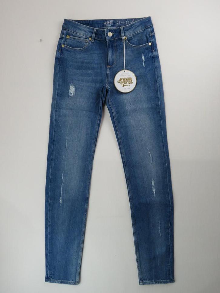 49R Jeans baggy jeans blauw maat 26 - relaxed nieuw comfy, Kleding | Dames, Broeken en Pantalons, Lang, Blauw, Maat 34 (XS) of kleiner