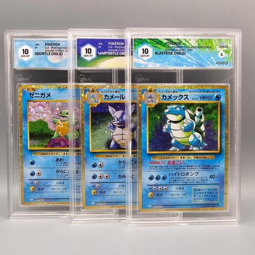 Tris Starter (Base Set) Blastoise, Wartortle, Squirtle - 3, Hobby en Vrije tijd, Verzamelkaartspellen | Pokémon