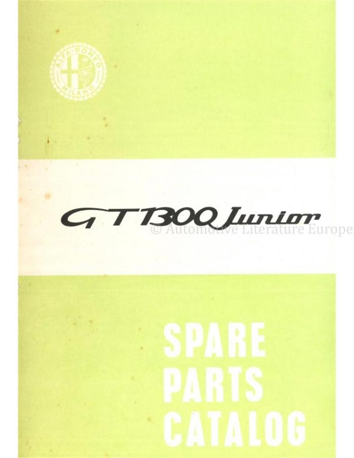 1970 ALFA ROMEO GT JUNIOR 1300 ONDERDELENBOEK ENGELS, Auto diversen, Handleidingen en Instructieboekjes