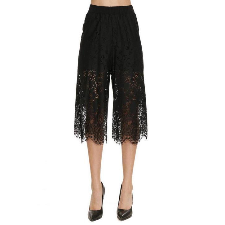 Pinko • zwarte kanten pantalon • 36 (IT42), Kleding | Dames, Broeken en Pantalons, Zwart, Nieuw, Maat 36 (S), Verzenden