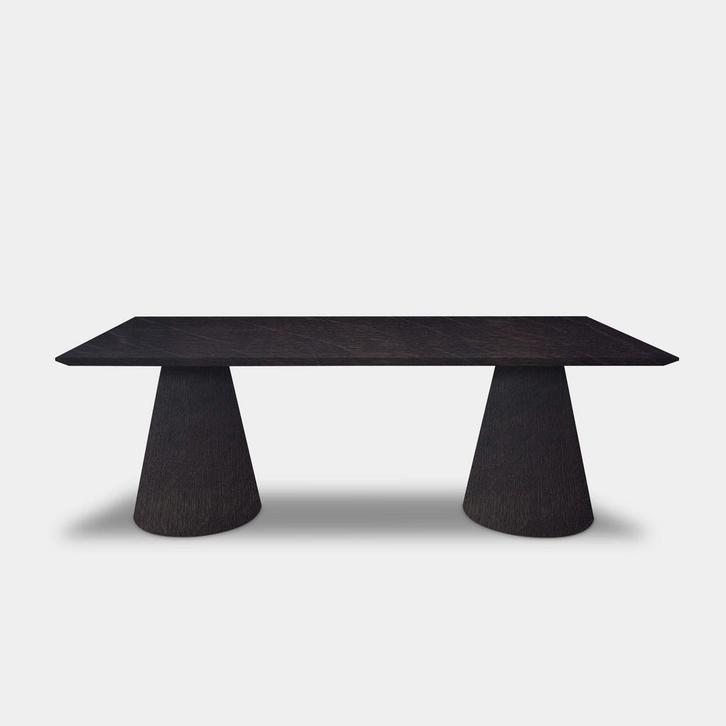 Tafel Rechthoekig Eikenhout  Kegelpoot  300x100, Huis en Inrichting, Tafels | Eettafels