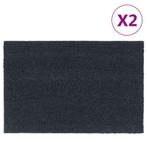 vidaXL Deurmatten 2 st 40x60 cm getufte kokosvezel, Tuin en Terras, Verzenden, Nieuw