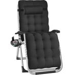 tectake Ligbed Cloud inklapbaar, traploos verstelbaar - zwar, Jardin & Terrasse, Jardin & Terrasse Autre, Verzenden