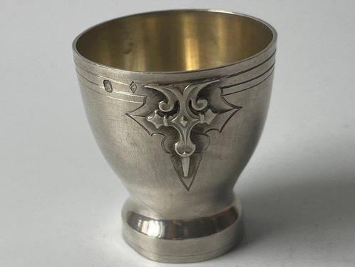 Eierdopje - .950 zilver - verlichting de dolken, Antiek en Kunst, Antiek | Zilver en Goud