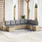 vidaXL Tuinbank Set met kussen 8 pcs Poly rattan, Tuin en Terras, Verzenden, Nieuw