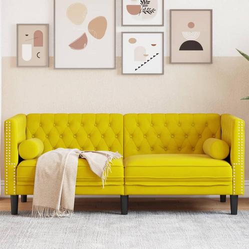 vidaXL Tweezitsbank Chesterfield-stijl en bolsters fluweel, Huis en Inrichting, Zetels | Zetels, Nieuw, Verzenden